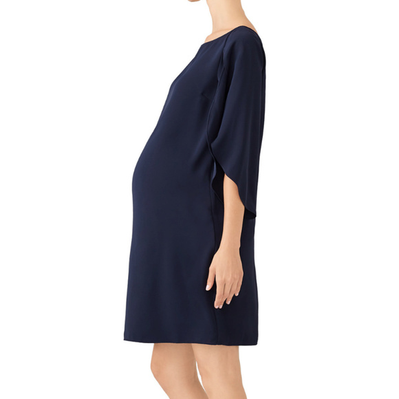 Ingrid & Isabel Navy Tulip Sleeve Maternity Dress - Picture 5 of 5